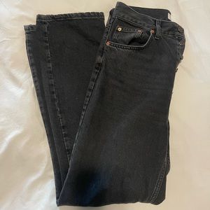 TOPSHOP Kort black denim jeans. Size 30x30!
